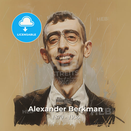 Alexander Berkman, 1870 - 1936, Russian-American anarchist - A Man Wearing Glasses And A Bow Tie Print Template