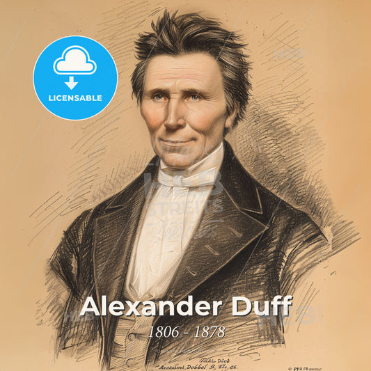 Alexander Duff, 1806 - 1878, Scottish missionary - A Man In A Suit Print Template