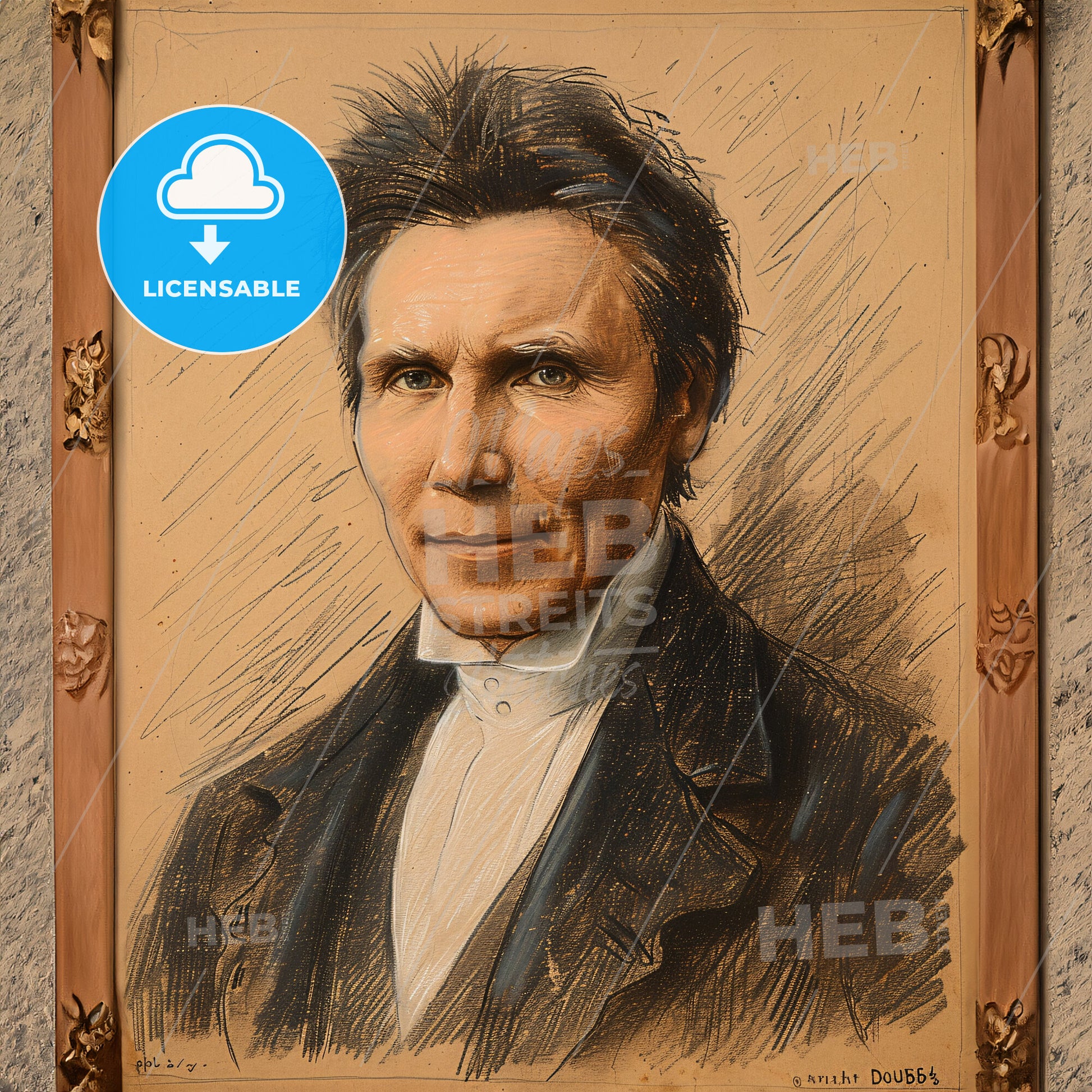 Alexander Duff, 1806 - 1878, Scottish missionary - A Portrait Of A Man In A Frame