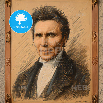 Alexander Duff, 1806 - 1878, Scottish missionary - A Portrait Of A Man In A Frame