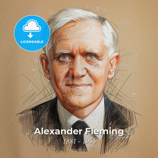 Alexander Fleming, 1881 - 1955, Scottish bacteriologist - A Man In A Suit And Tie Print Template