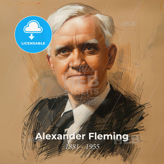 Alexander Fleming, 1881 - 1955, Scottish bacteriologist - A Man In A Suit And Tie Print Template