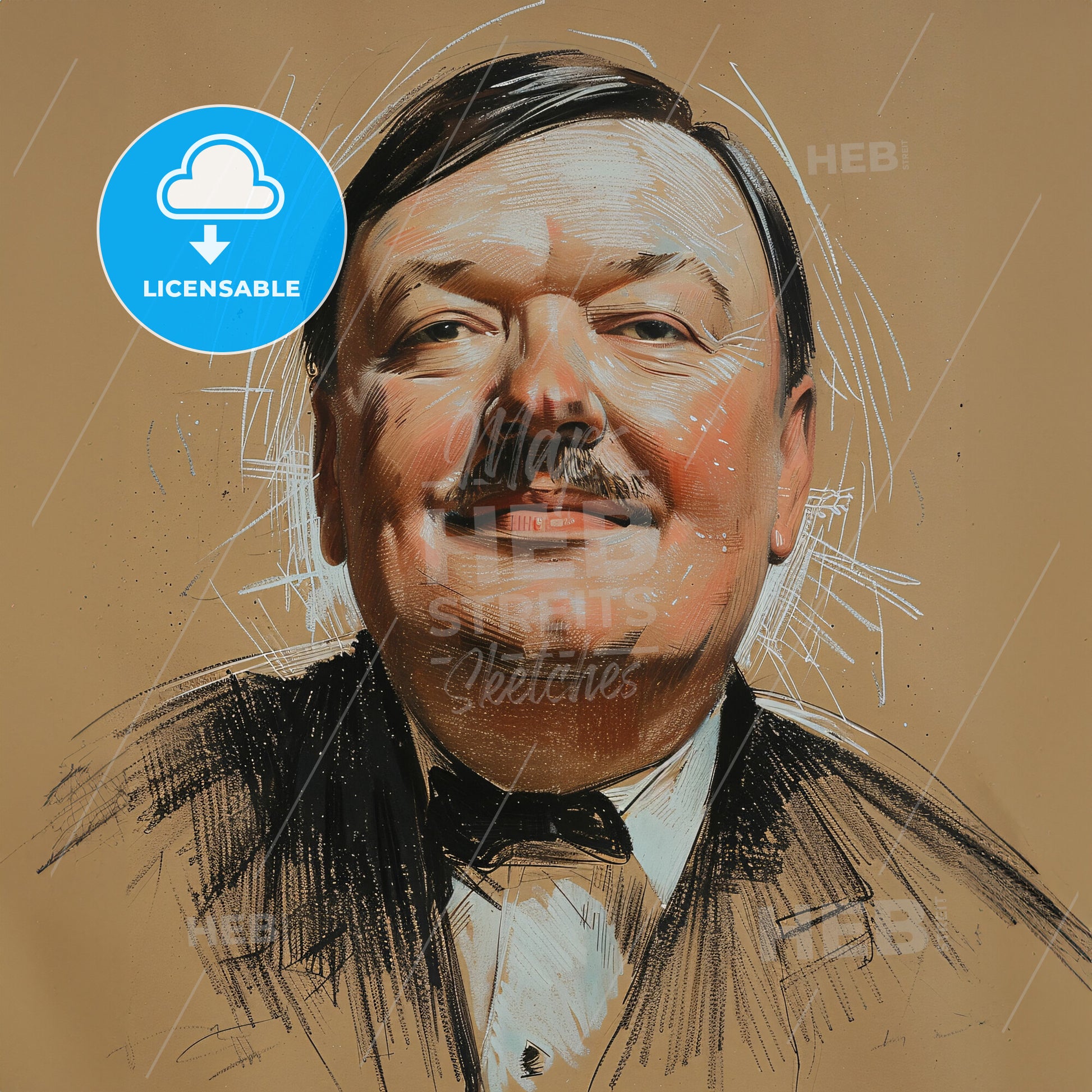 Alexander Glazunov, 1865 - 1936, Russian composer - A Man With A Mustache