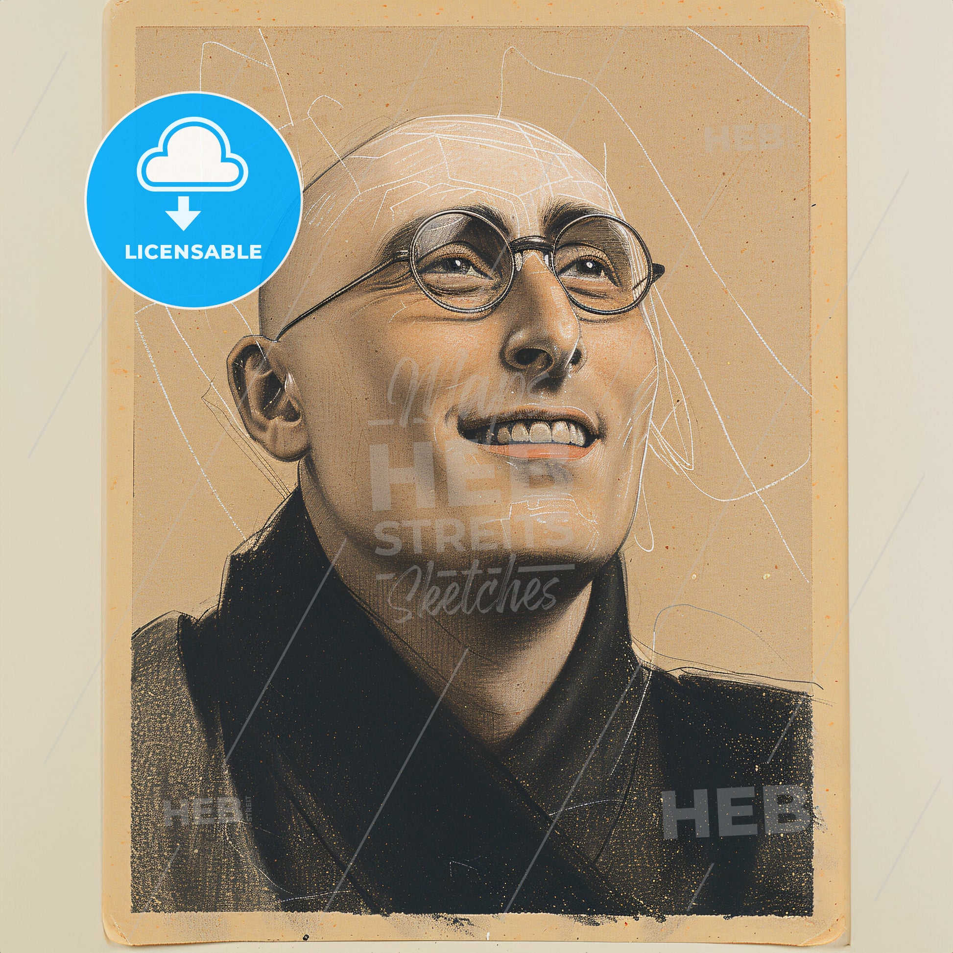 Alexander Rodchenko, 1891 - 1956, Russian artist and photographer - A Man Wearing Glasses And Smiling