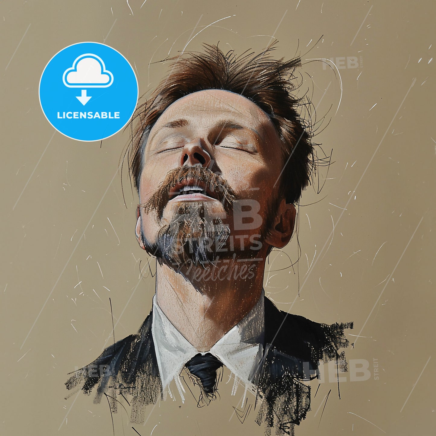 Alexander Scriabin, 1872 - 1915, Russian composer - A Man With His Eyes Closed