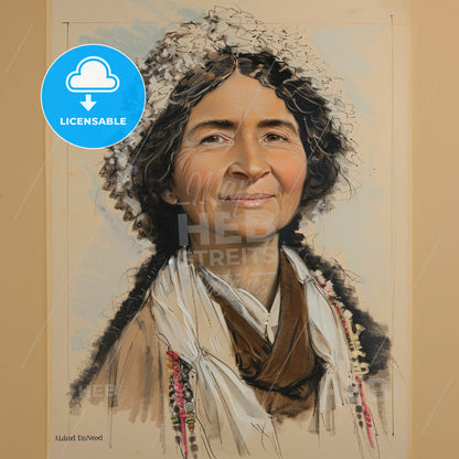 Alexandra David-Néel, 1868 - 1969, French-Belgian explorer - A Painting Of A Woman