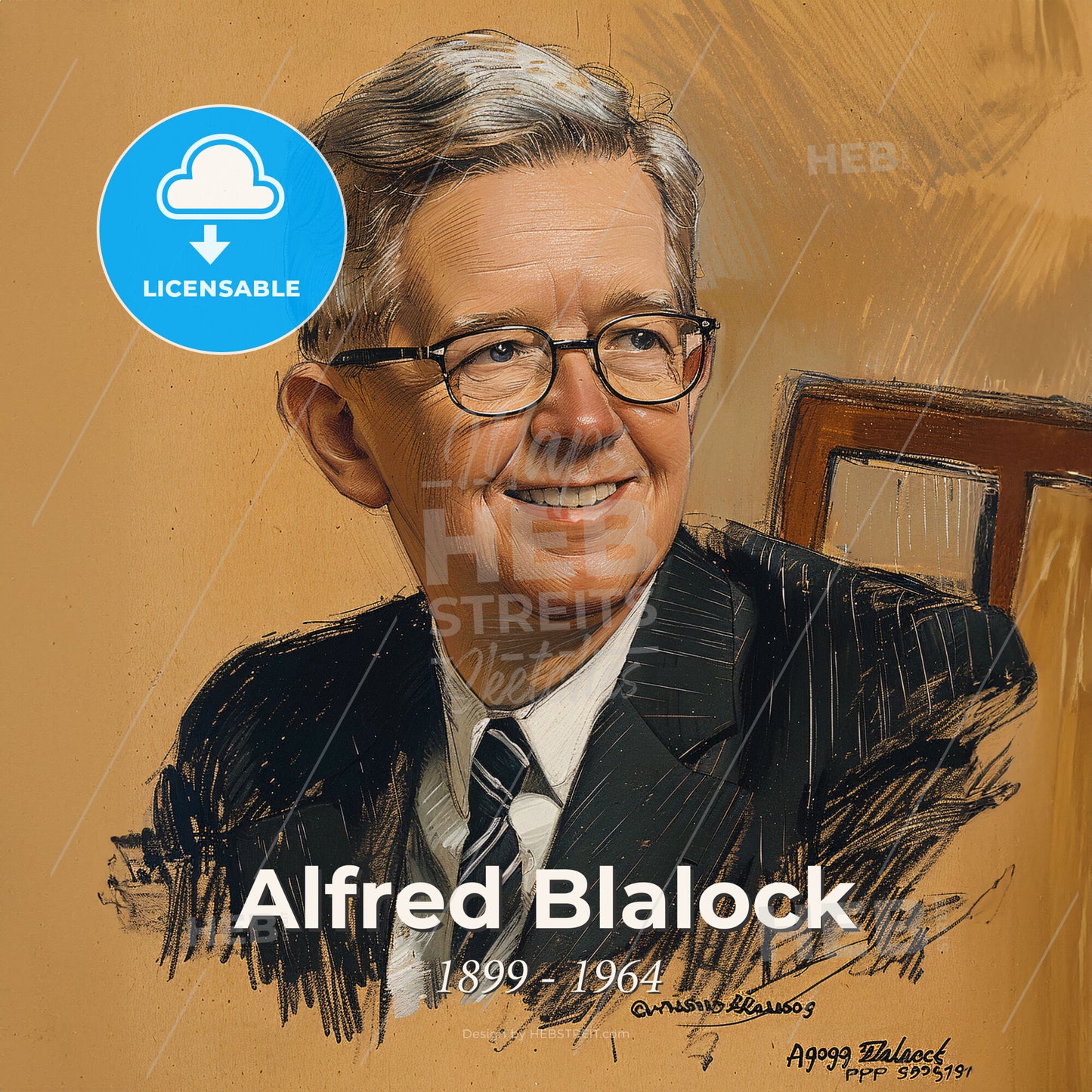 Alfred Blalock, 1899 - 1964, American surgeon - A Man In A Suit And Tie Print Template