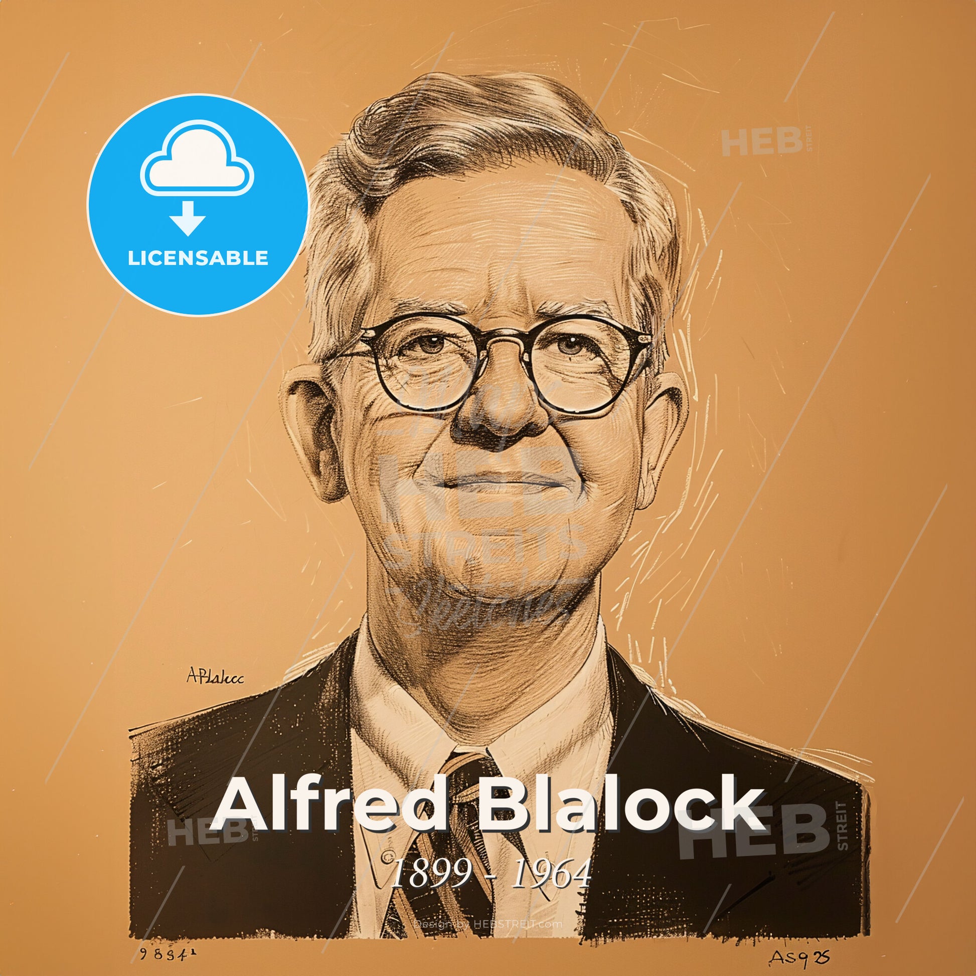 Alfred Blalock, 1899 - 1964, American surgeon - A Man Wearing Glasses And A Suit Print Template