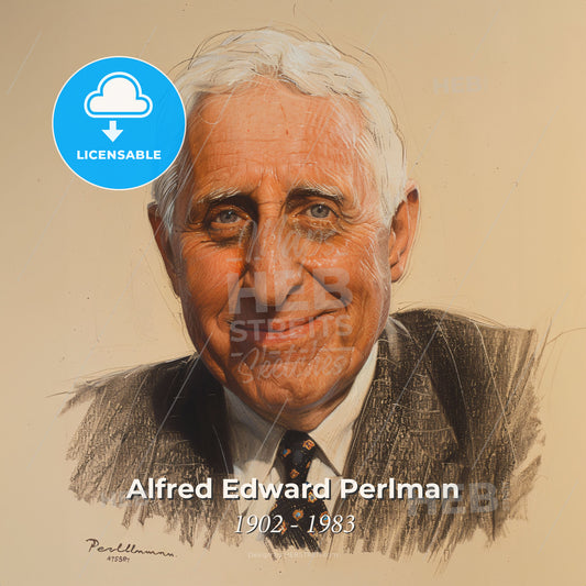 Alfred Edward Perlman, 1902 - 1983, American railway executive - A Man In A Suit And Tie Print Template