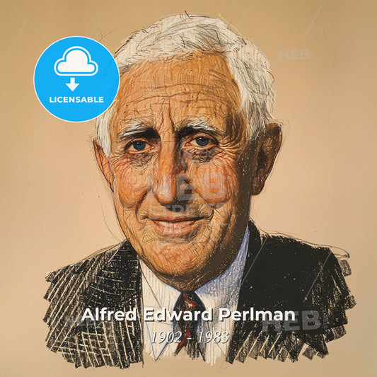 Alfred Edward Perlman, 1902 - 1983, American railway executive - A Man In A Suit Print Template