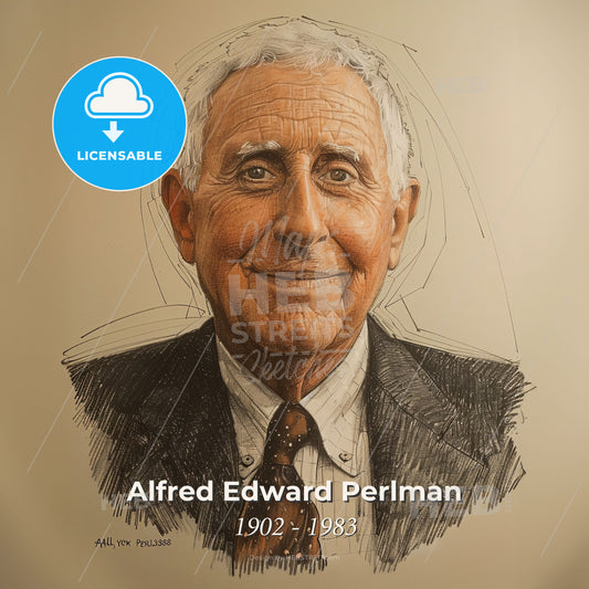 Alfred Edward Perlman, 1902 - 1983, American railway executive - A Portrait Of A Man Print Template
