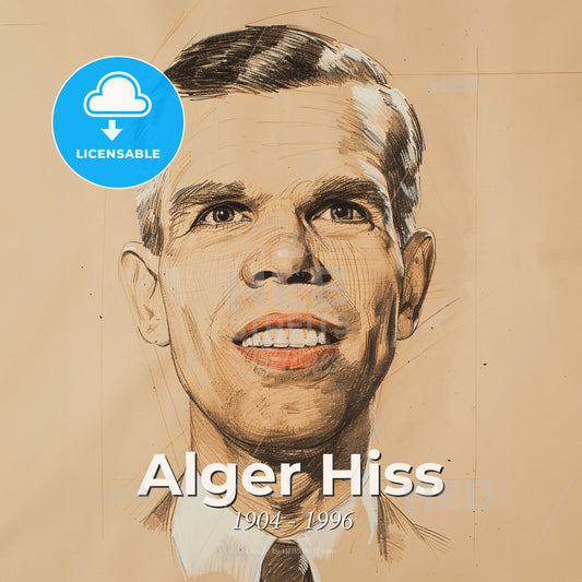 Alger Hiss, 1904 - 1996, American lawyer and diplomat - A Drawing Of A Man Print Template