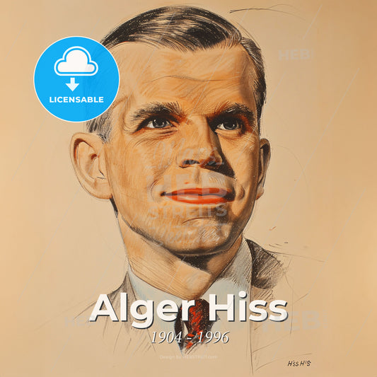 Alger Hiss, 1904 - 1996, American lawyer and diplomat - A Drawing Of A Man Print Template