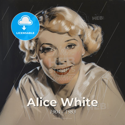 Alice White, 1904 - 1983, American actress - A Woman With Blonde Hair Print Template