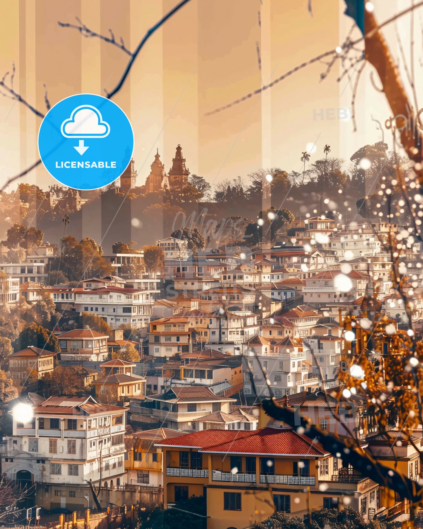 Antananarivo City Skyline Art Poster - A city with buildings and trees