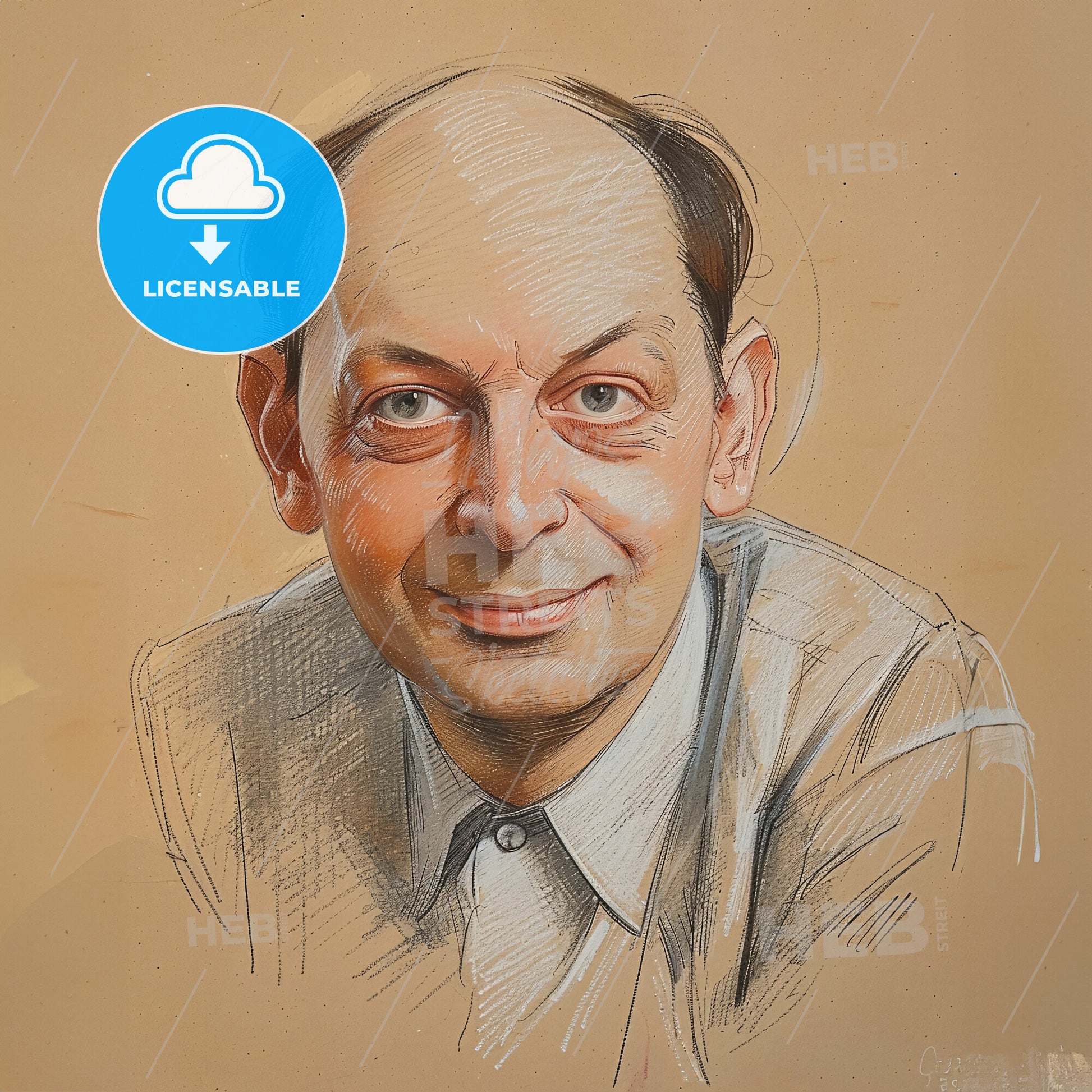 Antoine Pevsner, 1886 - 1962, Russian-French sculptor and navigator - A Drawing Of A Man