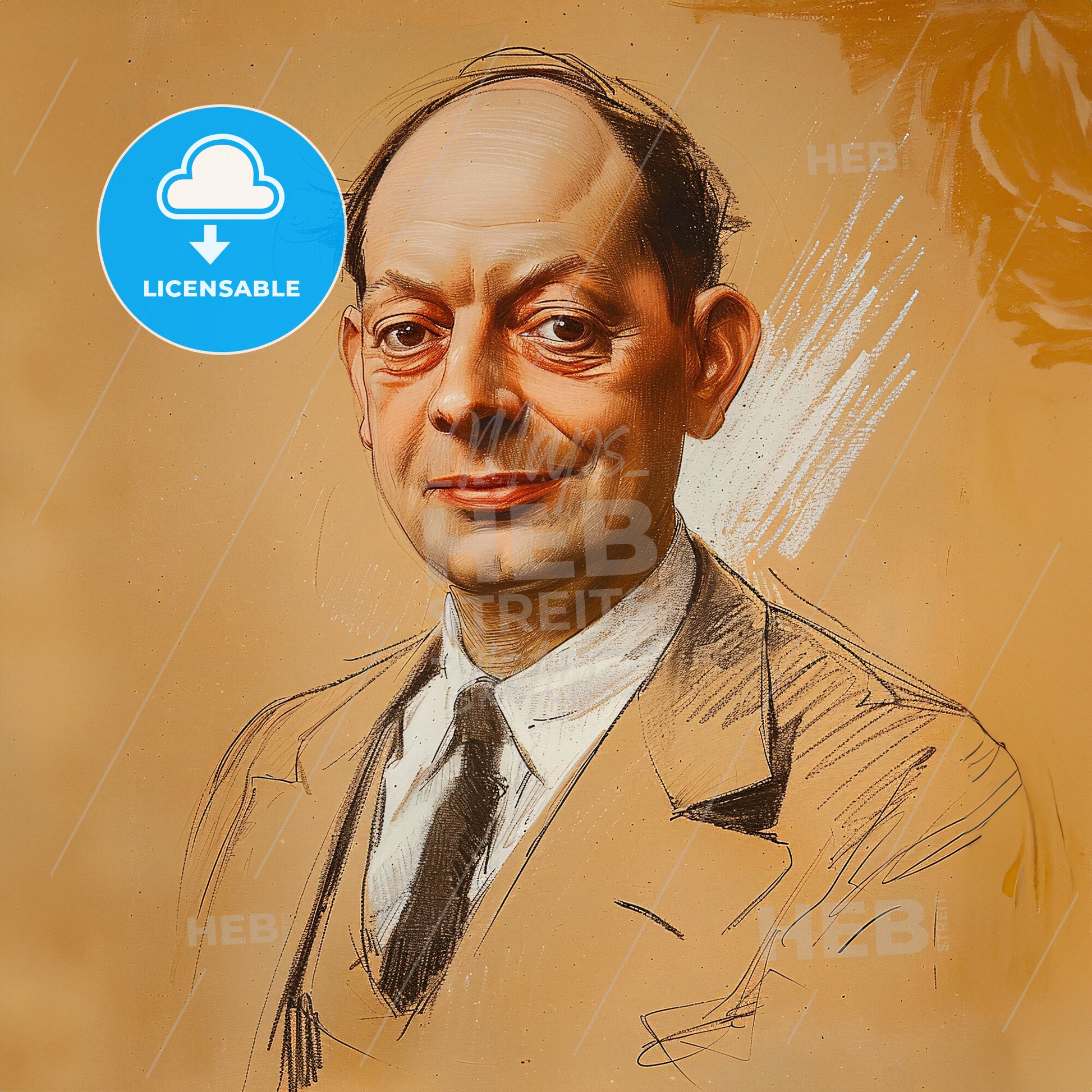 Antoine Pevsner, 1886 - 1962, Russian-French sculptor and navigator - A Drawing Of A Man