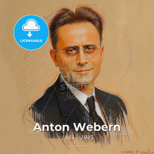 Anton Webern, 1883 - 1945, Austrian composer - A Man In A Suit And Tie Print Template