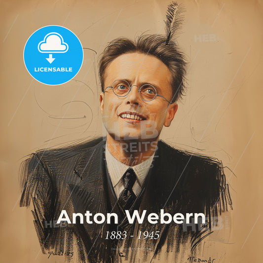 Anton Webern, 1883 - 1945, Austrian composer - A Man In A Suit And Tie Print Template