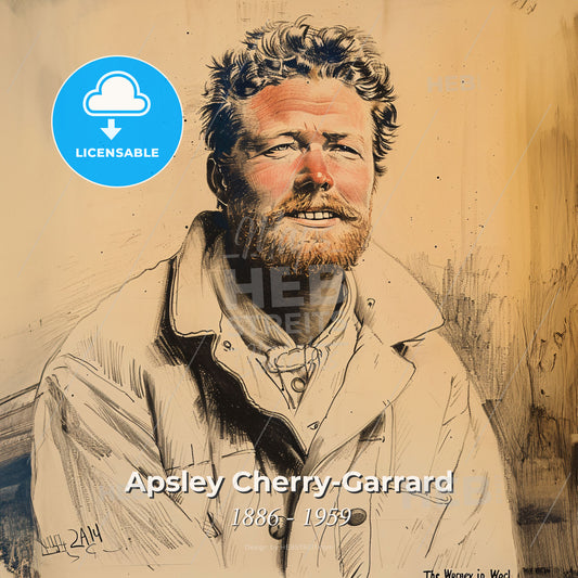 Apsley Cherry-Garrard, 1886 - 1959, British explorer - A Drawing Of A Man Print Template