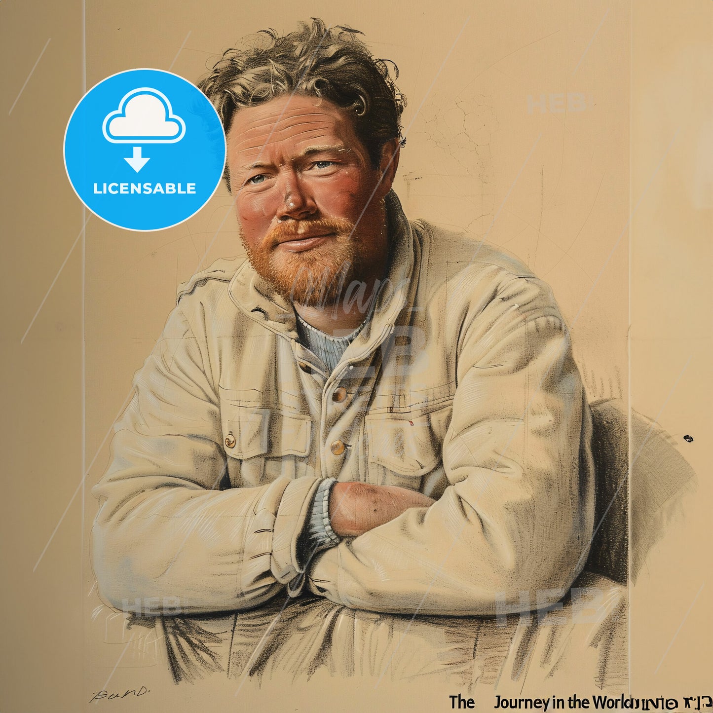 Apsley Cherry-Garrard, 1886 - 1959, British explorer - A Man With A Beard And Mustache