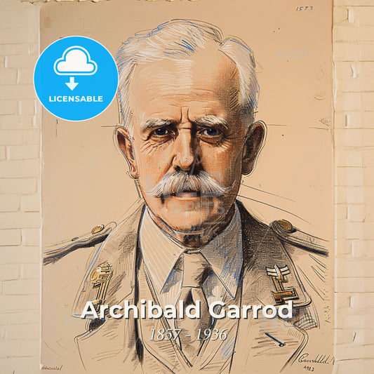 Archibald Garrod, 1857 - 1936, British physician - A Portrait Of A Man Print Template