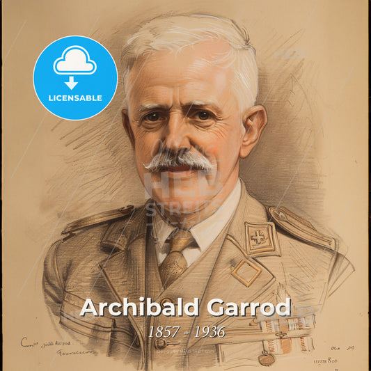 Archibald Garrod, 1857 - 1936, British physician - A Portrait Of A Man In A Military Uniform Print Template