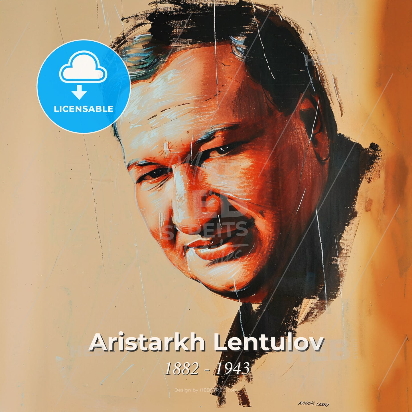 Aristarkh Lentulov, 1882 - 1943, Russian painter - A Painting Of A Man Print Template