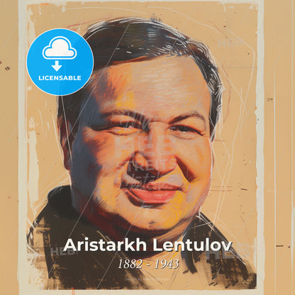 Aristarkh Lentulov, 1882 - 1943, Russian painter - A Man With A Big Smile Print Template