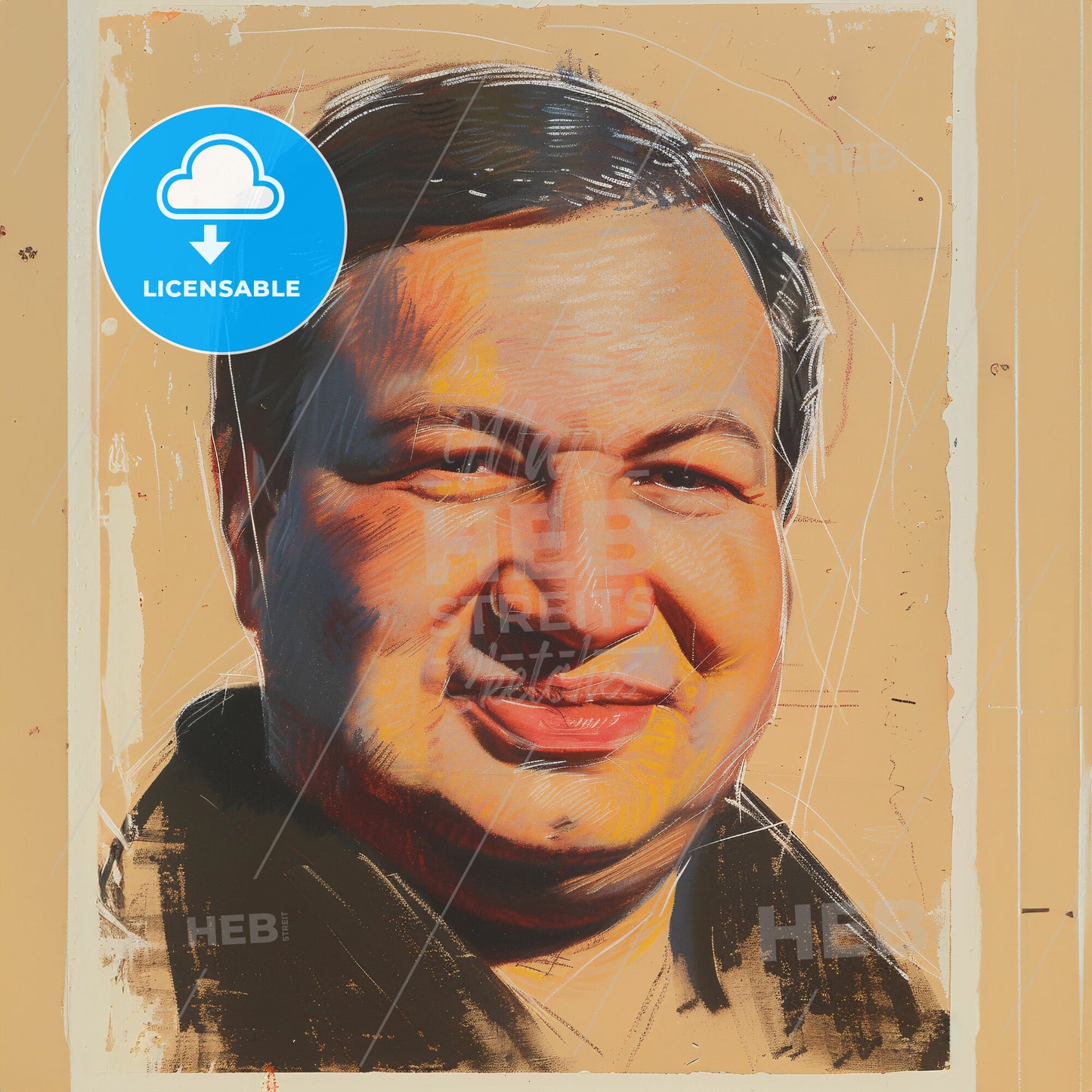 Aristarkh Lentulov, 1882 - 1943, Russian painter - A Man With A Big Smile