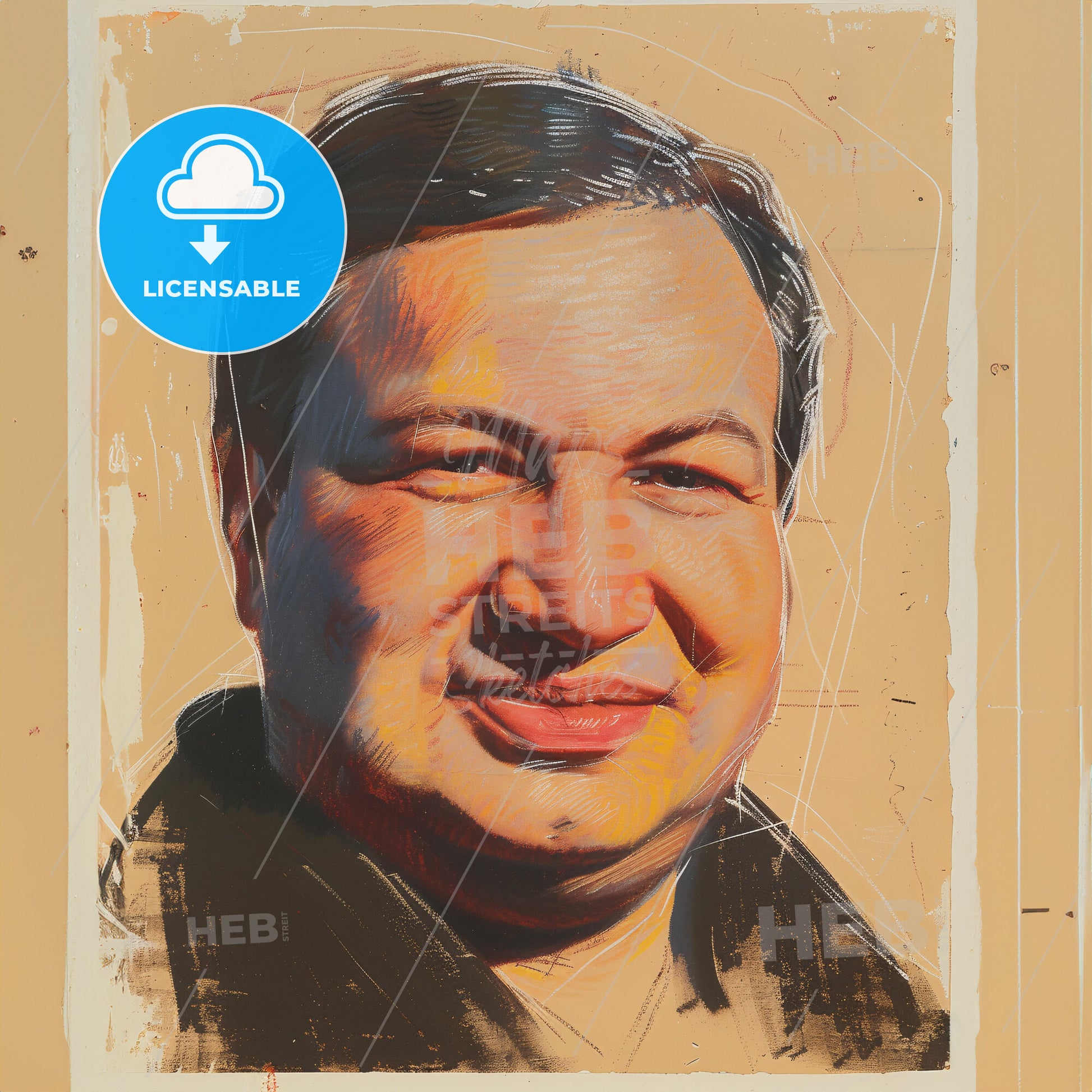 Aristarkh Lentulov, 1882 - 1943, Russian painter - A Man With A Big Smile