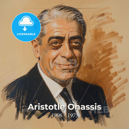 Aristotle Onassis, 1906 - 1975, Greek shipping magnate - A Man In A Suit And Tie Print Template