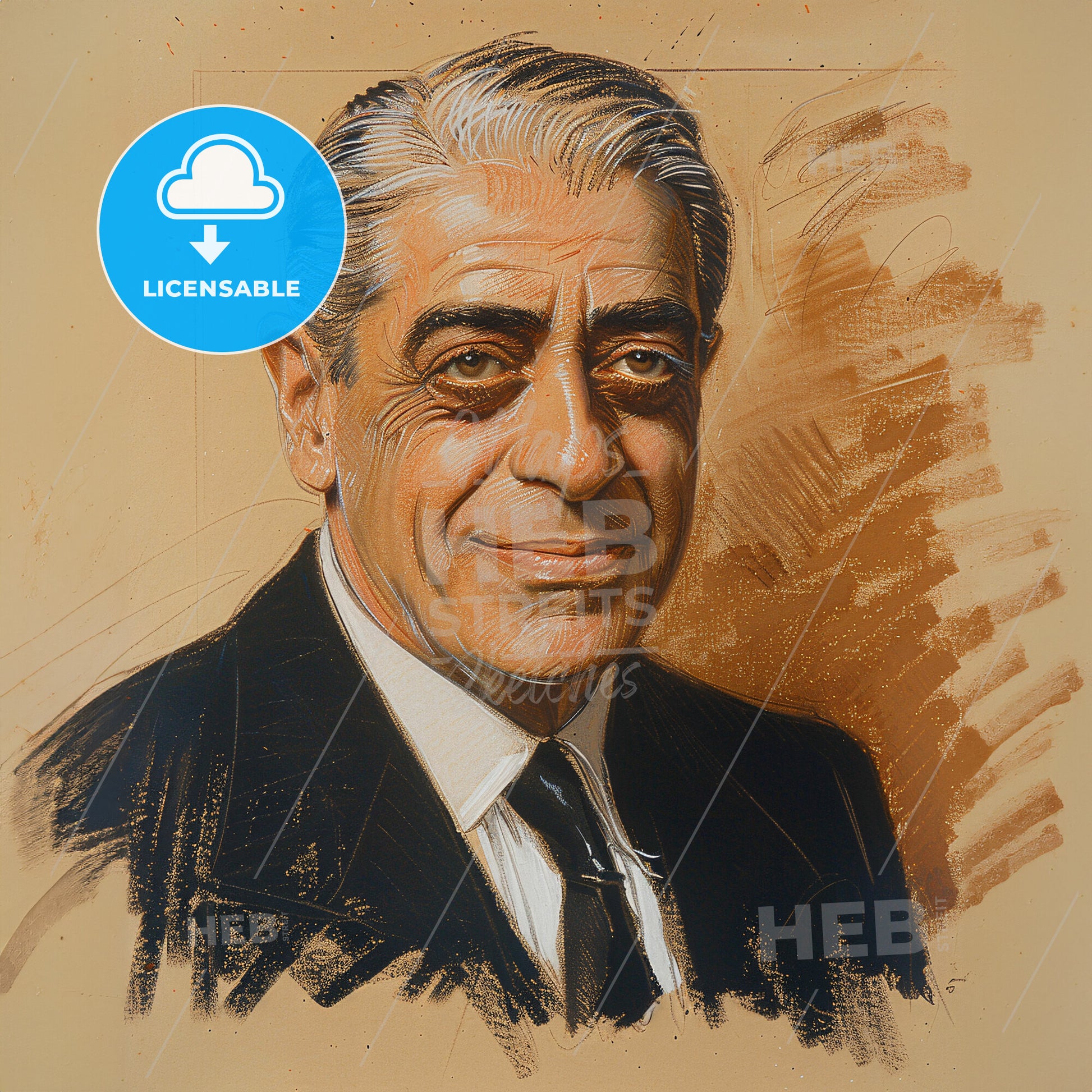 Aristotle Onassis, 1906 - 1975, Greek shipping magnate - A Man In A Suit And Tie