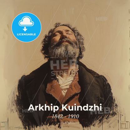 Arkhip Kuindzhi, 1842 - 1910, Russian landscape painter - A Man With A Beard And Mustache Print Template