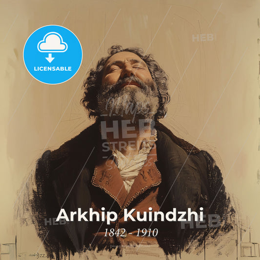 Arkhip Kuindzhi, 1842 - 1910, Russian landscape painter - A Man With A Beard And Mustache Print Template