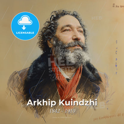 Arkhip Kuindzhi, 1842 - 1910, Russian landscape painter - A Man With A Beard Print Template