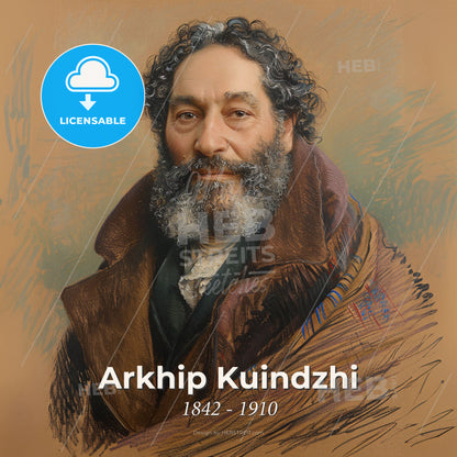 Arkhip Kuindzhi, 1842 - 1910, Russian landscape painter - A Man With A Beard Print Template