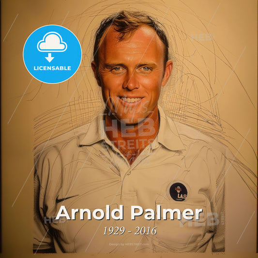 Arnold Palmer, 1929 - 2016, American golfer - A Man Smiling At The Camera Print Template