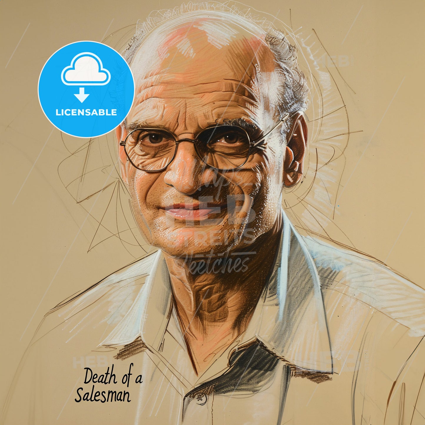 Arthur Miller, 1915 - 2005, American playwright - A Man With Glasses And A White Shirt