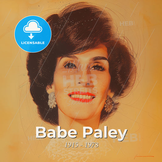 Babe Paley, 1915 - 1978, American socialite - A Woman With A Large Haircut Print Template