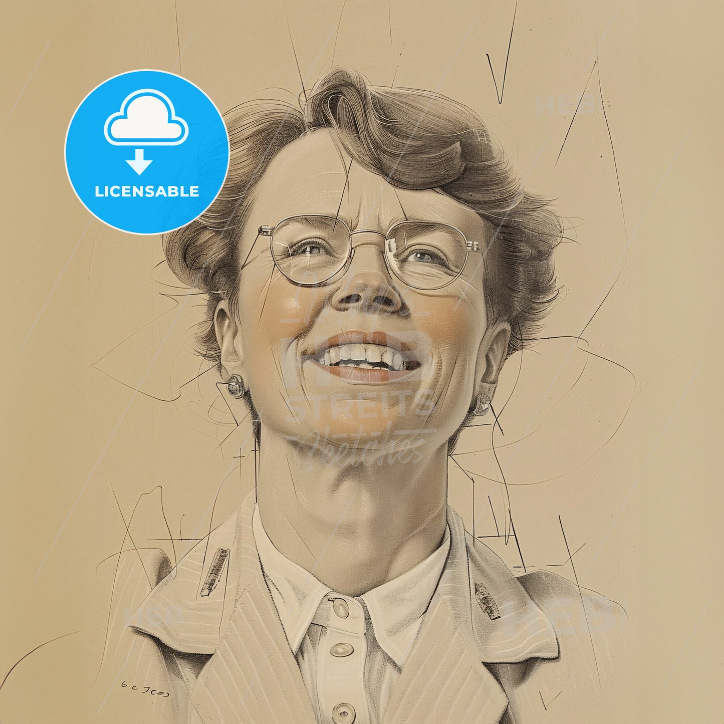 Barbara McClintock, 1902 - 1992, American geneticist - A Woman With Glasses Smiling