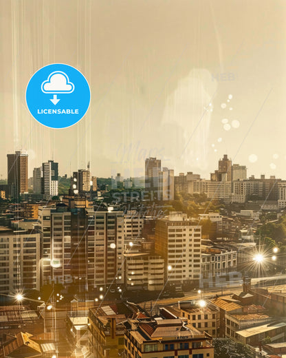 Barinas Venezuela City and Architecture Poster Art - A city with many tall buildings