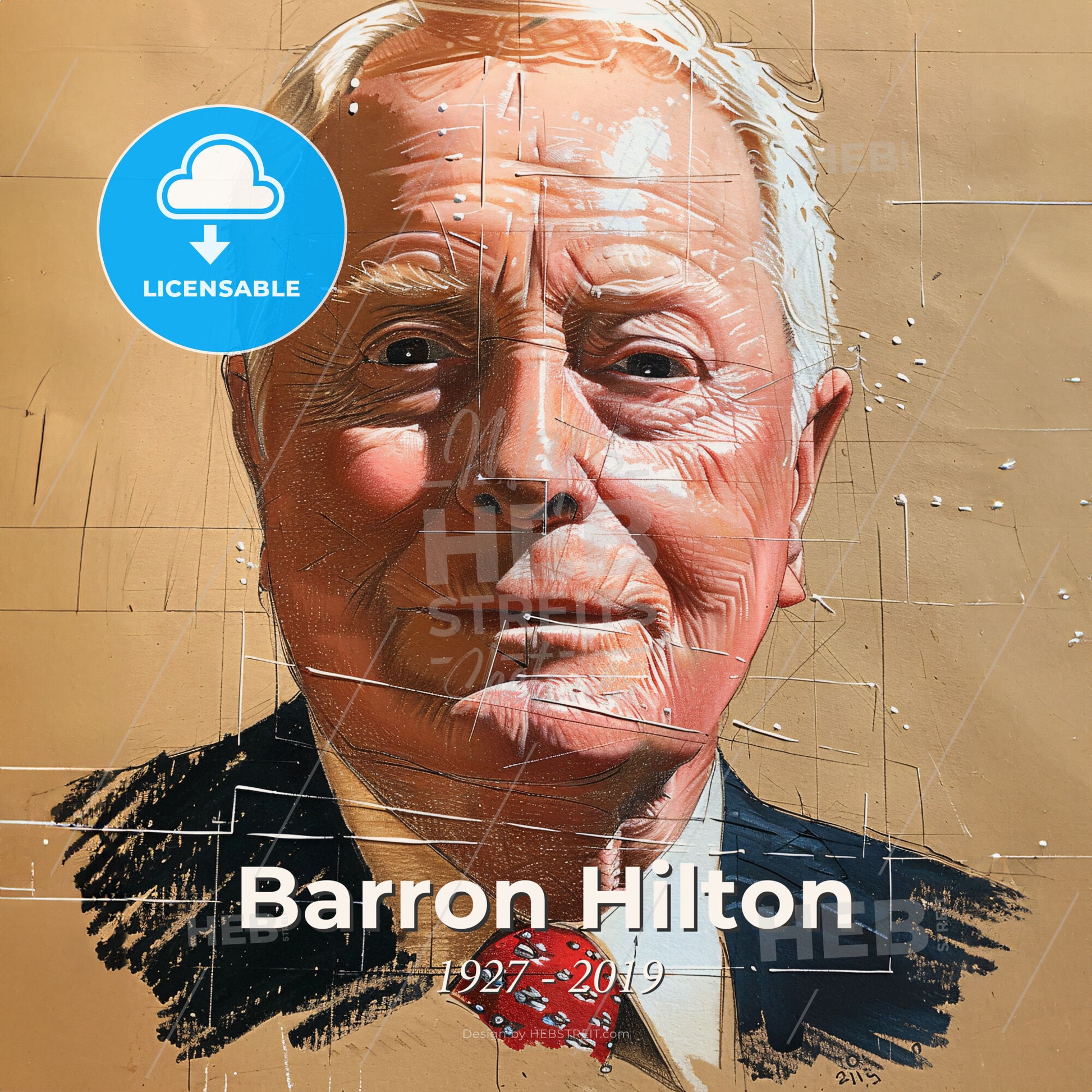Barron Hilton, 1927 - 2019, American hotelier - A Man In A Suit And Tie Print Template