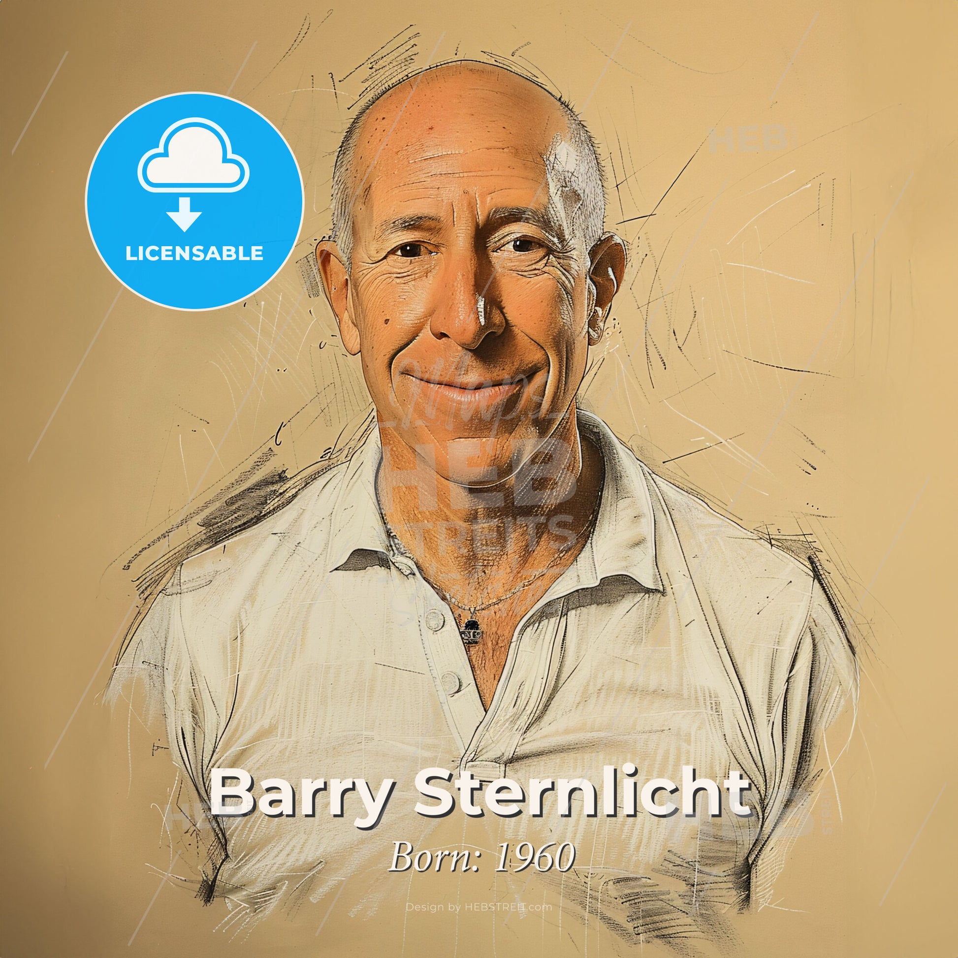 Barry Sternlicht, Born: 1960, American hotelier - A Man In A White Shirt Print Template