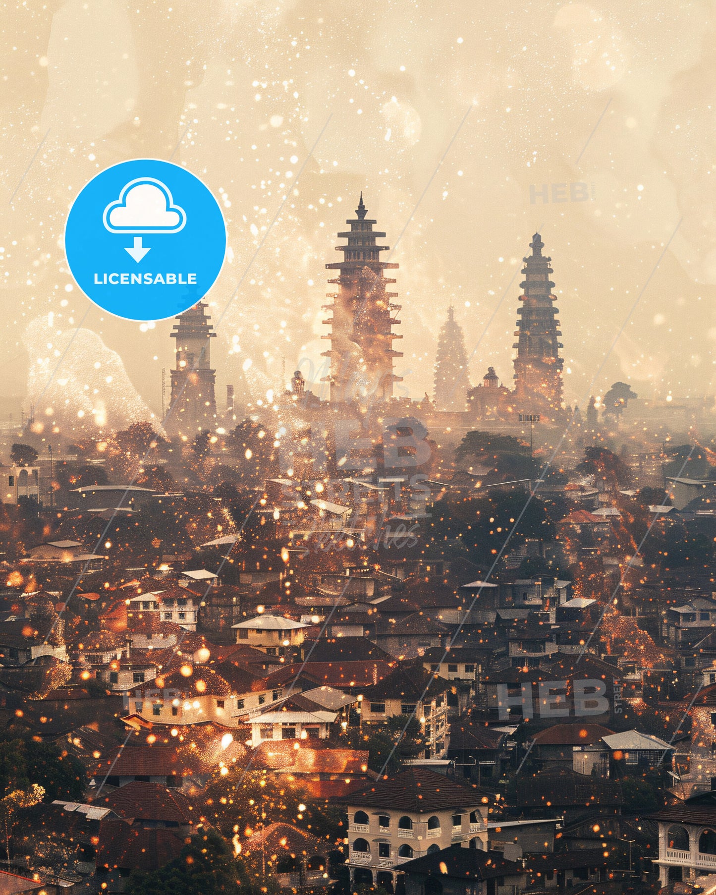 Bekasi Skyline Impressions at Night - A city with many buildings