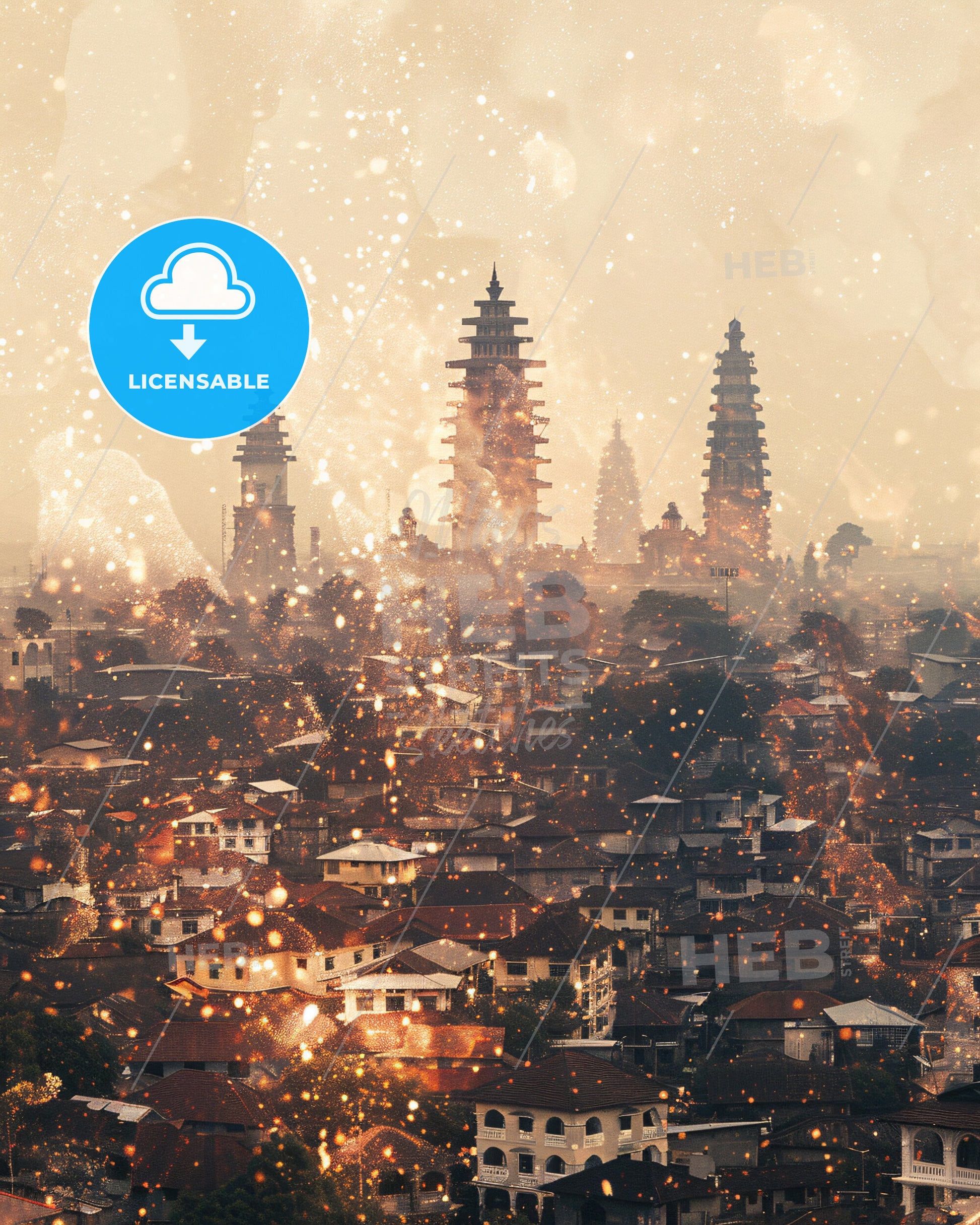 Bekasi Skyline Impressions at Night - A city with many buildings