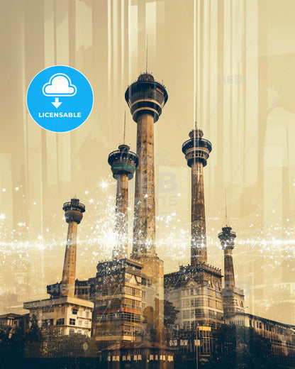 Bekasi, Indonesia: City Lights Symphony - A tall towers with towers and lights