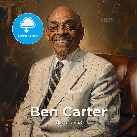 Ben Carter, Born: 1958, American real estate developer - A Man In A Suit And Tie Print Template