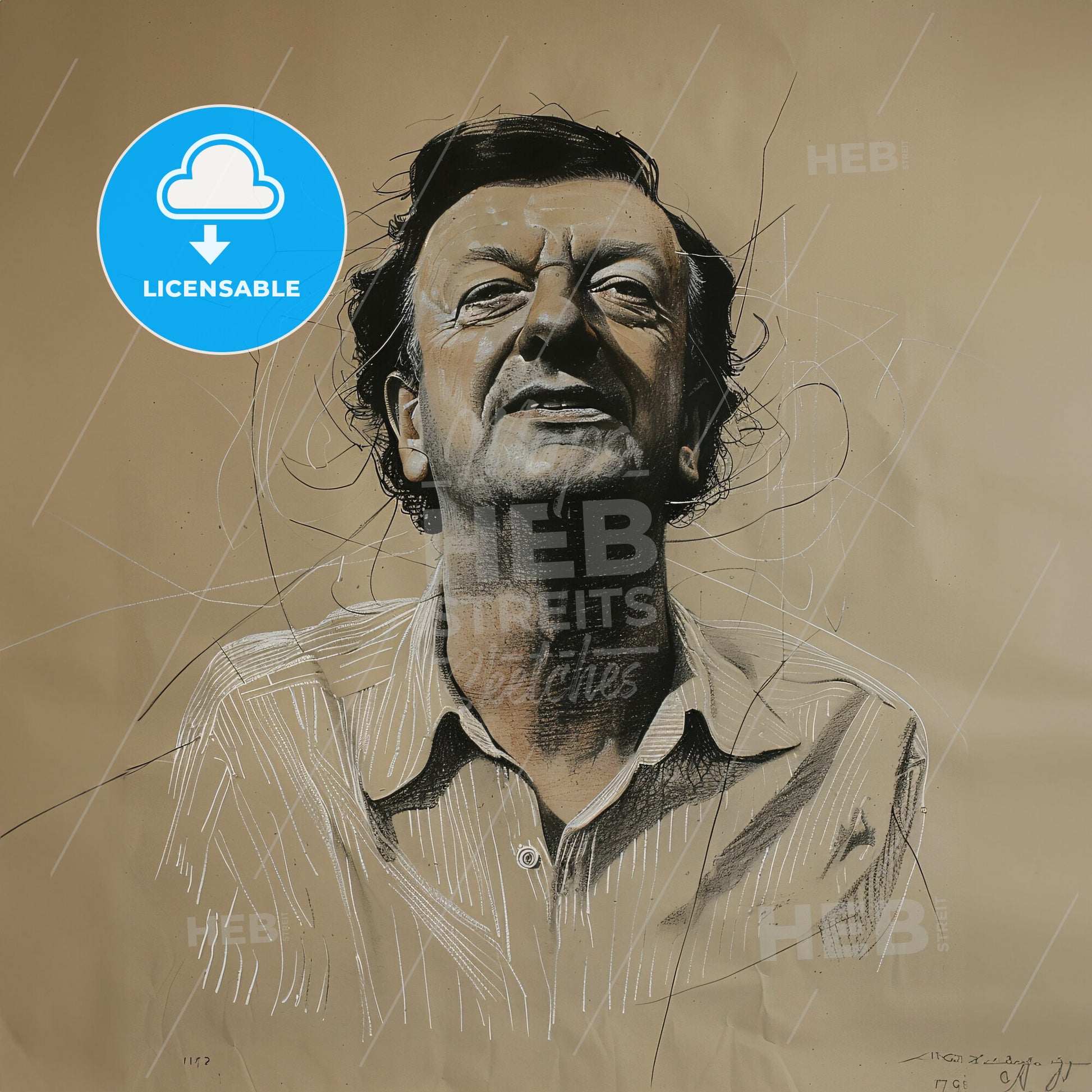 Benjamin Britten, 1913 - 1976, British composer - A Drawing Of A Man