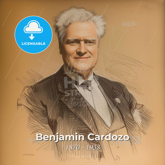 Benjamin Cardozo, 1870 - 1938, American lawyer and jurist - A Man In A Suit Print Template